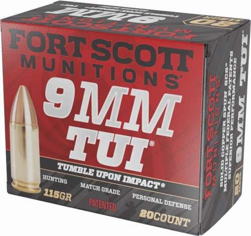 Buy Fort Scott 9MM115SCV TUI 9mm 115gr Solid Copper Ammo 20 Rounds online