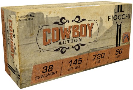 Fiocchi 38SWSHA Heritage 38 S&W Short 145gr FMJ 50 Rounds Box - Fiocchi - 38 S&W Short