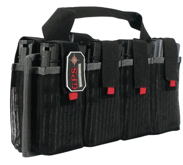 G Outdoors 1365MAG AR Magazine Tote Black Nylon Holds 8 Magazines - GPS