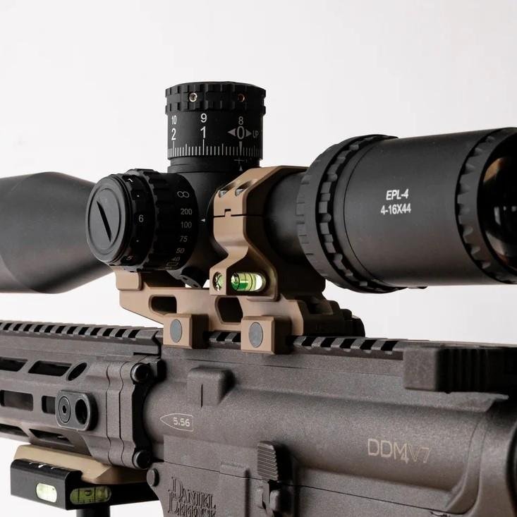 RPM Bravo 34mm Cantilever Mount (1.50'') With Co-Linear Bubble Level FDE - Ruff's Precision Manufacturing (RPM Mounts)