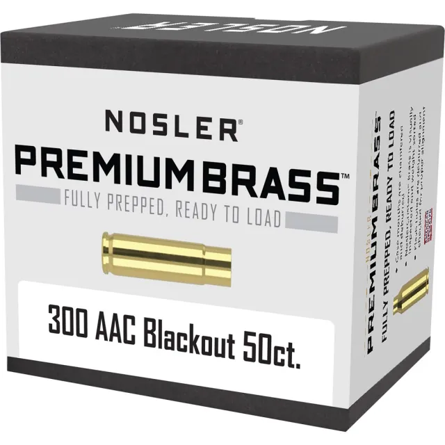 Buy Nosler 45123 Custom Brass .300 Blackout, 50ct, New, Unprimed, Prepped, Weight-Sorted, USA Origin online