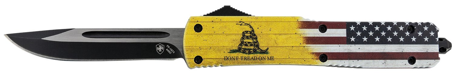 Templar MDTOM331 Gen II OTF Knife 3.5" 440C SS Blade Yellow Handle - TEMP
