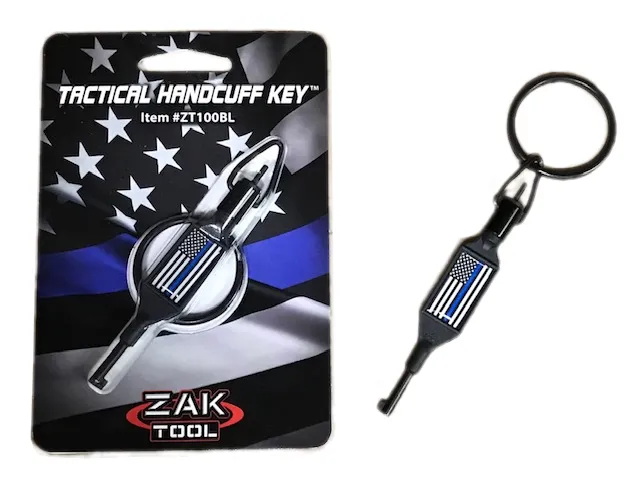 Zak Tool SWIVEL KEY Thin Blue Line Flag Keyring ZAK-100-BL