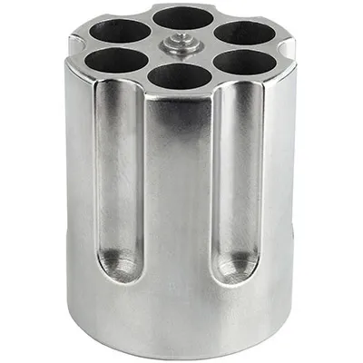 Caliber Gourmet Revolver Cylinder Pen Holder Brass Finish