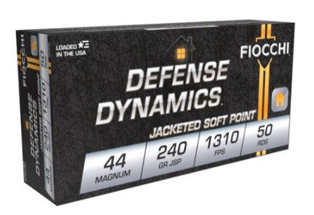 Fiocchi 44A500 Defense Dynamics 44MAG 240GR JSP Ammo - Fiocchi - 44 Rem Mag