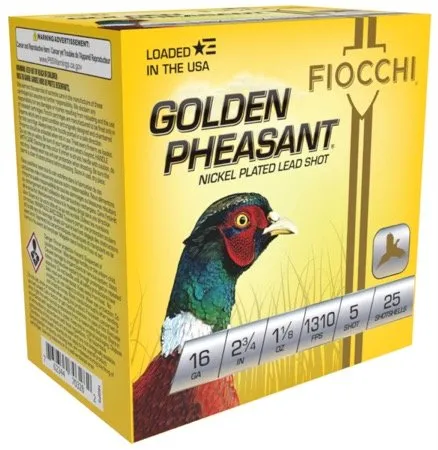 Fiocchi Golden Pheasant Shotgun Loads 16 ga. 2.75 in. 1 1-8 oz. 5 Shot 2... - Fiocchi