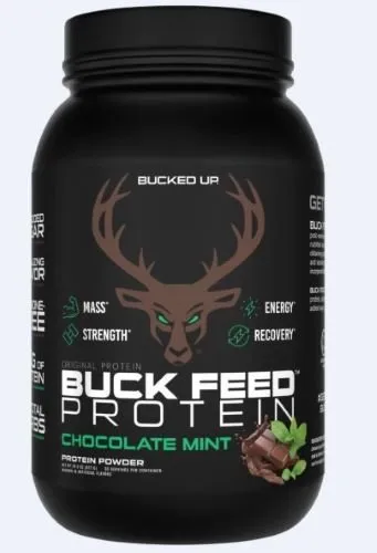 Buy Bucked Up Buck Feed Protein Chocolate Mint 30 Serving Tub online