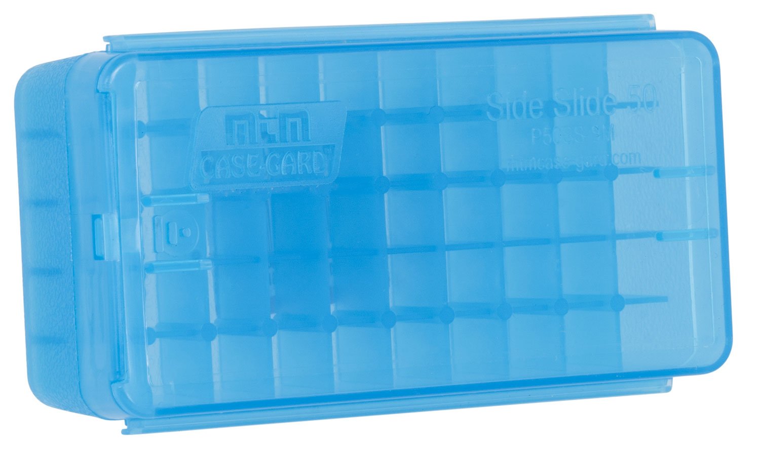 MTM Case-Gard P50SS9M24 Ammo Box 9mm 50 Rounds Clear Blue Polymer - MTM Case-Gard