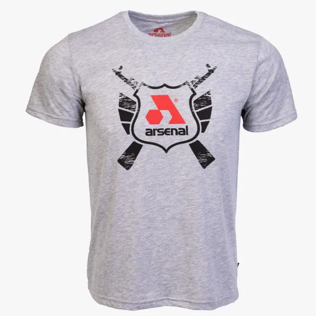 Arsenal Large Gray Cotton Relaxed Fit Classic T-Shirt - Arsenal