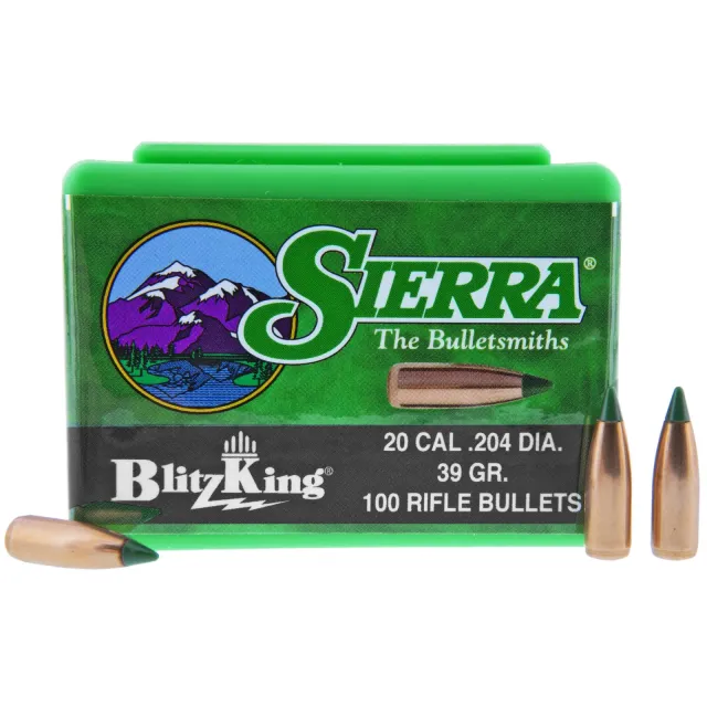 Sierra Bullets BlitzKing 1039 20 Cal .204 39 gr 100 Per Box - Sierra Bullets - .204