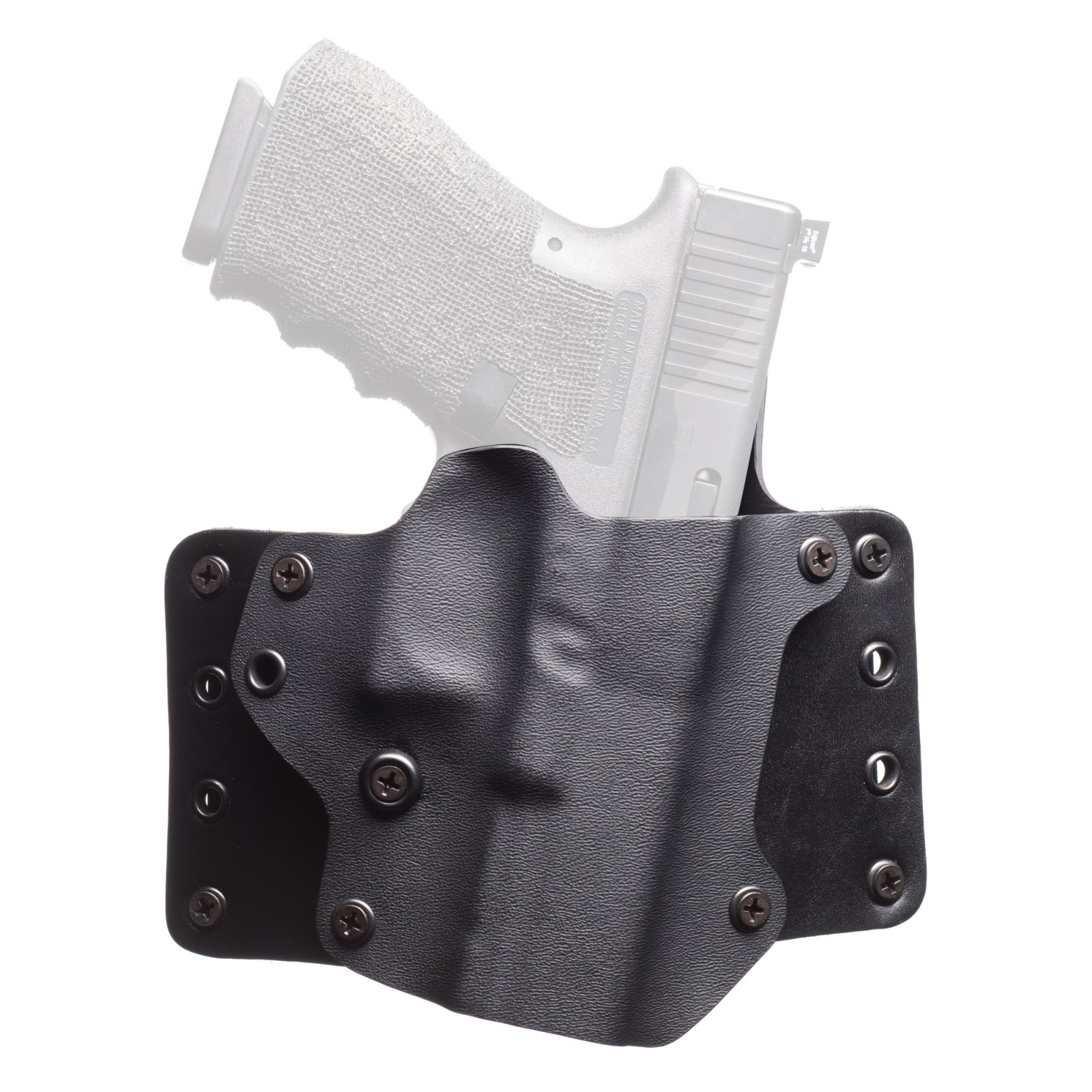 BlackPoint Tactical Leather Wing Holster Glock 17 22 31 Right Hand Black - BlackPoint Tactical