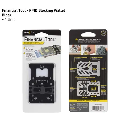 Nite-Ize Financial Tool RFID-Blocking Slim Wallet Aluminum