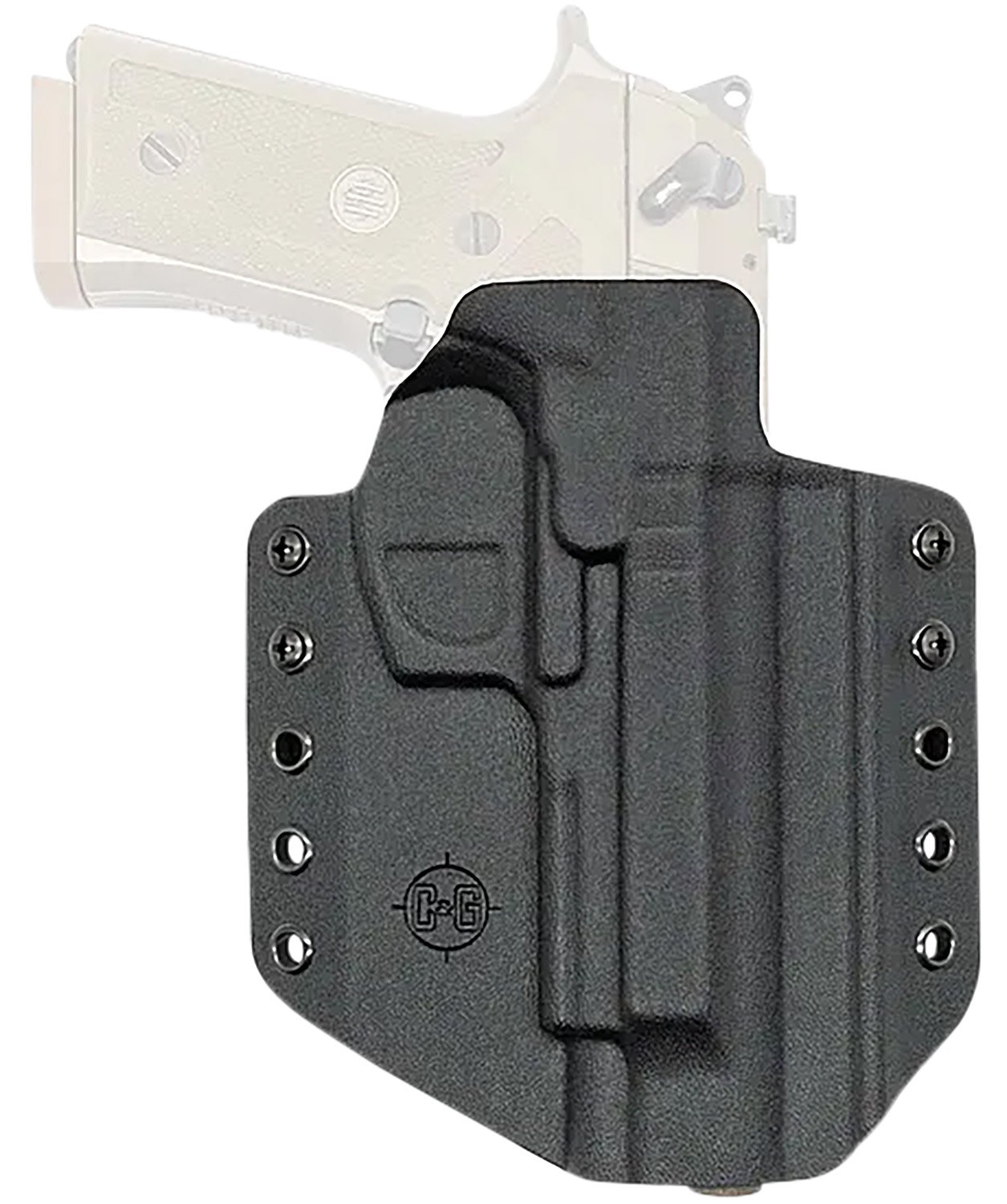 C&G Holsters 2750100 Covert OWB Black Kydex Belt Loop Fits Beretta M9A3... - C&G Holsters