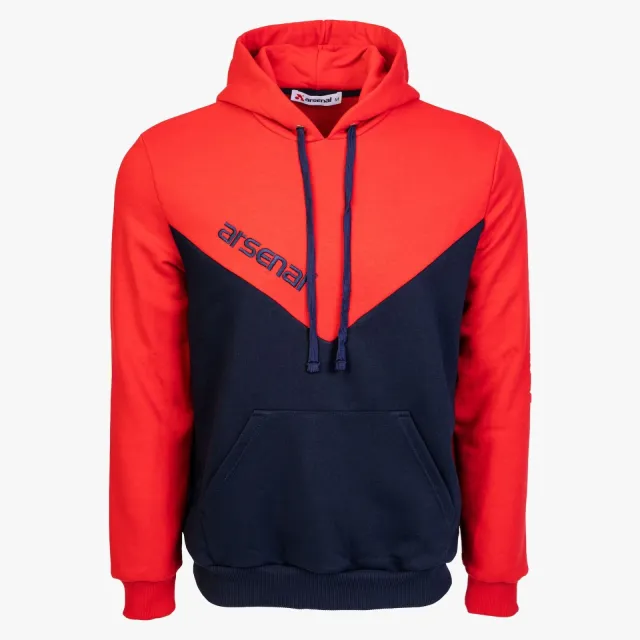 Arsenal Medium Blue / Red Sport Cotton-Poly Relaxed Fit Pullover Hoodie - Arsenal