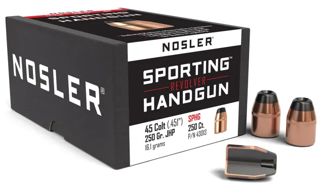 Buy Nosler 43013 45 Colt 250 Grain Jacketed Hollow Point 100 Count online