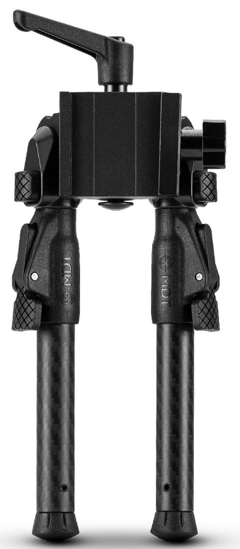 Mdt Sporting Goods Inc 105561BLK GRND-POD Black 4.50"-9" Carbon Fiber/Aluminum, Adj. Throw Lever, 4 Leg Postitions, Fits ARCA Rail & RRS Dovetail - MDT