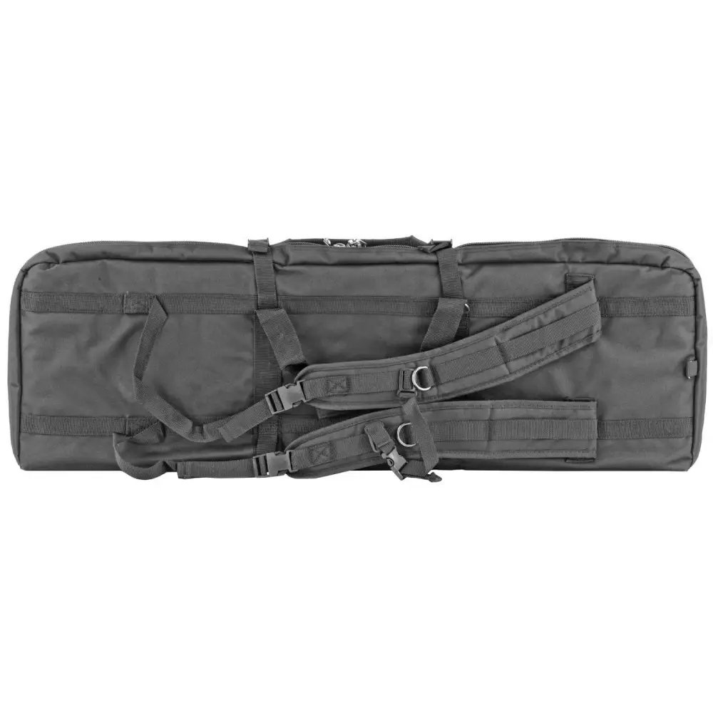 Bulldog BDT60-37B Tactical Double Rifle Bag 37 in Black Nylon - Bulldog