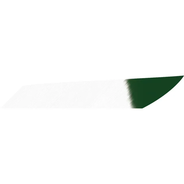 Gateway 318LISWG-50 Mako Feathers 3.125" White Green Tip 50 Pack - Gateway