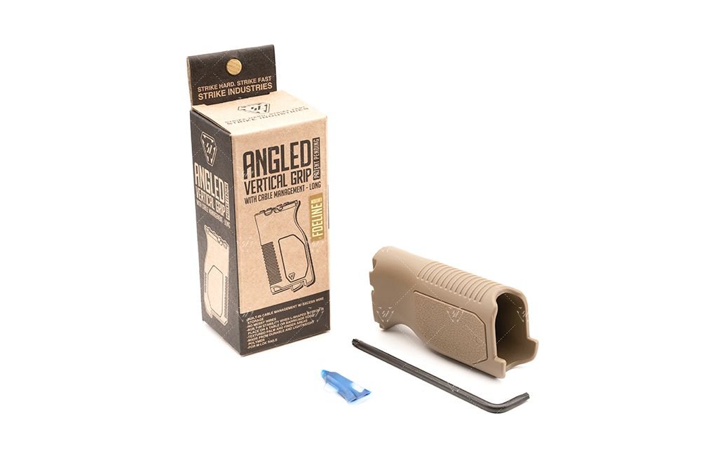 Strike Industries Angled Vertical Grip Polymer Lightweight FDE - Strike Industries