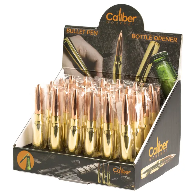 Buy Caliber Gourmet Bullet Style 50 Cal Ballpoint Pen Display Box of 24 online