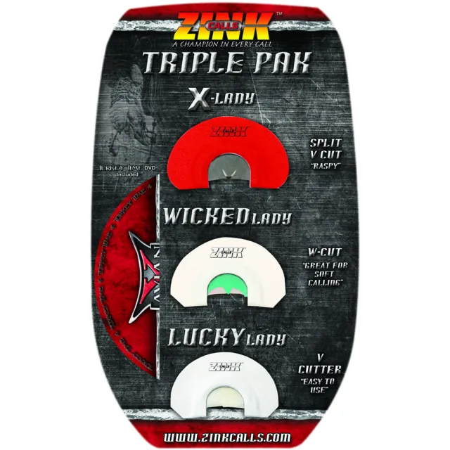 Zink Calls ZNK317 Triple Pak 3-Pack Lucky Wicked X-Lady Reeds - Zink Calls