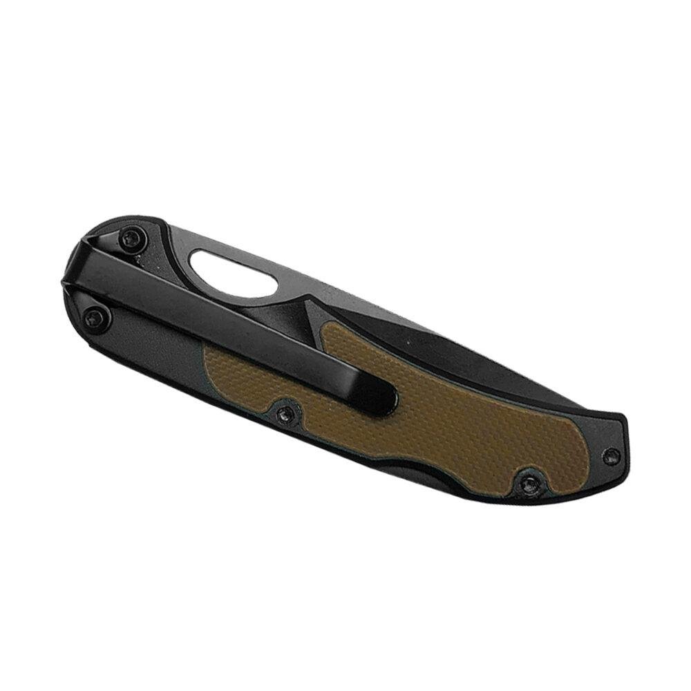 Buy ABKT Elite Mark II Lockback Folding Knife 2-1/2 Drop Point Blade Tan online