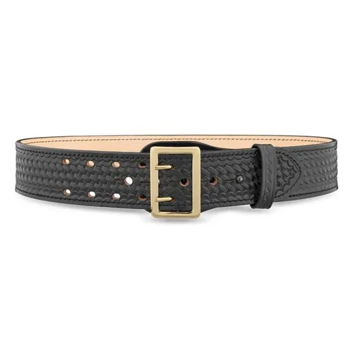 Dutyman Sam Brown Basketweave Leather Duty Belt 2-1/4 In Gold