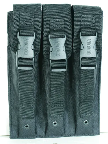 Voodoo Tactical MP5 Mag Pouch Triple Stack MOLLE Cordura Black