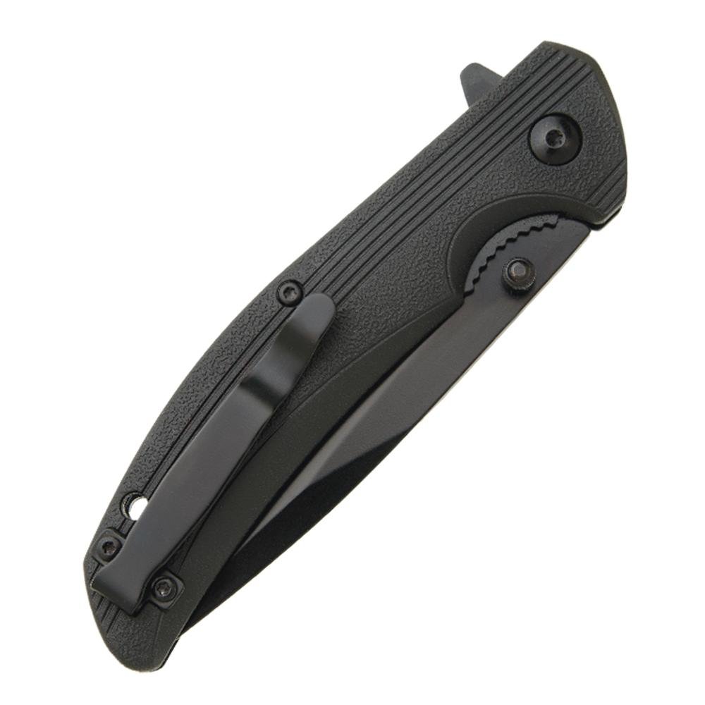 Bear & Son Sideliner Folding Knife 3-3/4 Drop Point Blade Black Zytel with - Bear Archery