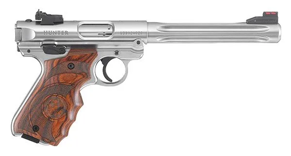 Ruger Mark IV Hunter 22 LR 10+1 6.88" Satin Stainless Fluted Bull Barrel - Ruger - 22 LR