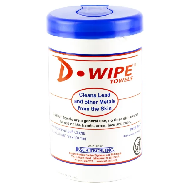 Esca Tech WT-070 D-Lead Wipes, 70 Count, Pop-Up Canister, pH Balanced - D-Lead