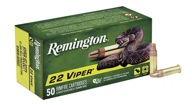 Remington Viper 21080 Rimfire Ammo: 22 LR, 36 Grain, TCSB, Brass, High Velocity, 50 Pack