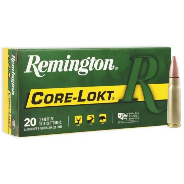 Remington Core-Lokt 7.62x39mm, 125gr Pointed Soft Point, 20 Rounds Centerfire Rifle Ammo