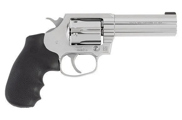 Colt COBRA 38SPL+P FS 4" 6RD STAINLESS RUBBER GRIPS - Colt - .38 SPECIAL