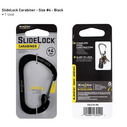 Nite-Ize Slidelock #4 Stainless Slide-Lock Gate Carabiner