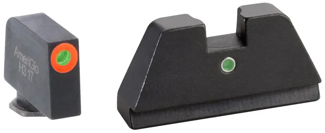 AmeriGlo GL291 Optic Sight Set Glock XL Tall Green Tritium Orange Outline - AMER