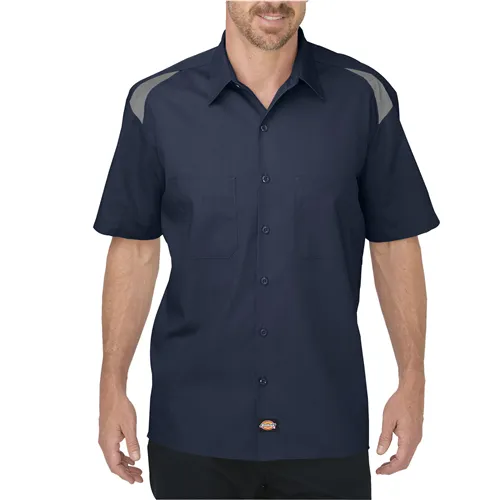Dickies Performance Shop Shirt Heavy-Duty Twill Durable Cotton-Blend