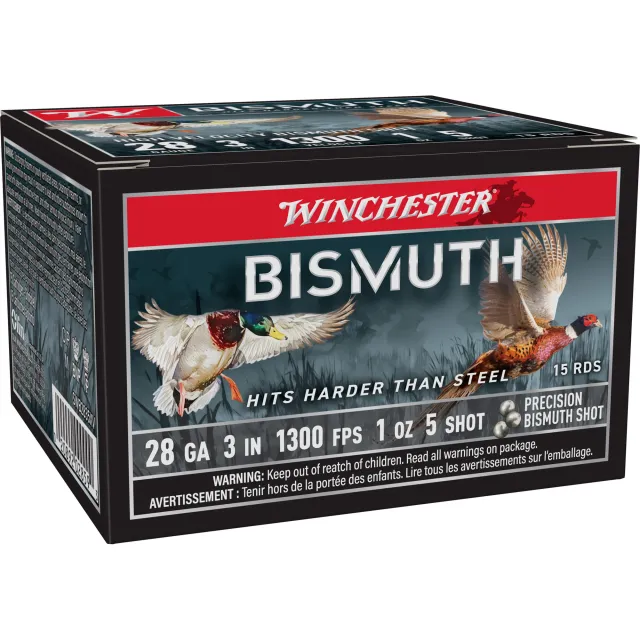 Winchester AMMO 28Ga 3in 15rd #5 Bismuth 1oz Shotshells (SWB2835XV)
