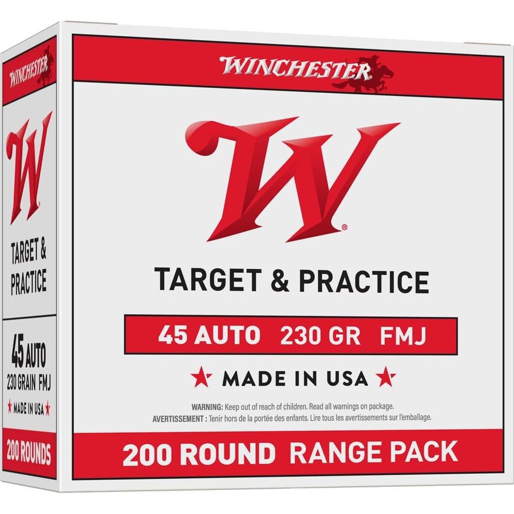 Winchester USA45W 45 Auto 230 Grain FMJ 200 Rounds Box - Winchester - 45 Auto