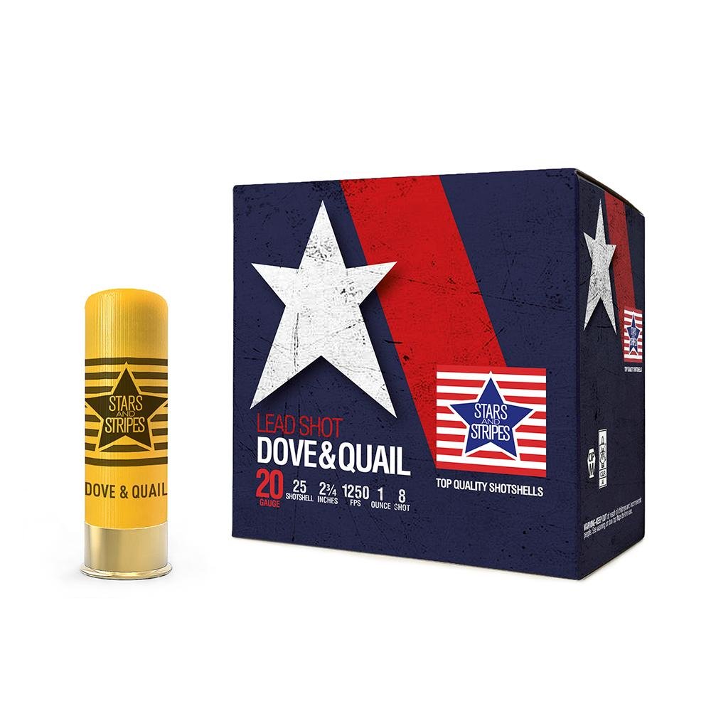Buy PPU Stars & Stripes Dove & Quail Shotshells 20ga 2-3/4" 1 oz 1250 fps #8 25/ct online