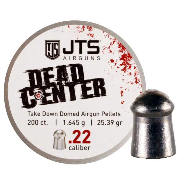 JTS Group Dead Center .22 Caliber 25.39 Grain Domed Pellets 200 Count - JTS - .22 PELLET