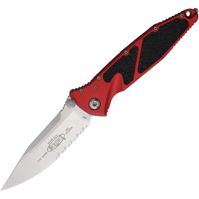 Microtech Socom Elite 160-11RD 3.98 In Part Serrated Stonewash Red ALU Handle - MICROTECH for sale at Iron and Lace