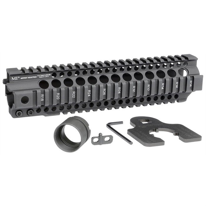 Midwest Industries MI-CRT10 AR-15 10" Free Float Handguard Matte Black - Midwest Industries