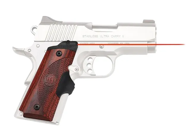 Crimson Trace LG902 Lasergrips Red Laser 1911 Compact Rosewood Grip - Crimson Trace - 0.50" AT 50 FT