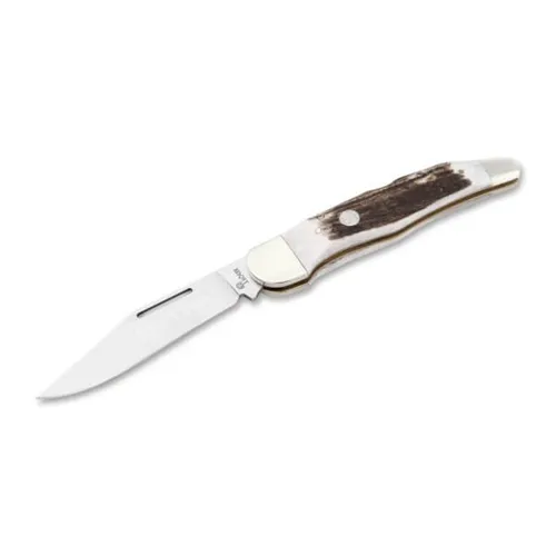Boker TS 2.0 Folding Hunter One Blade Stag Handle D2 Steel - Boker