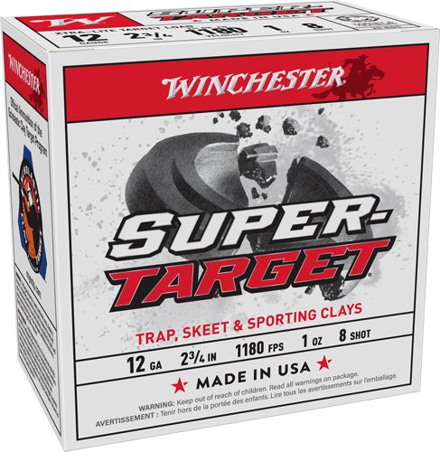Winchester Super Target 12 Ga 2.75" #8 Lead 1 oz 1180fps - Winchester - 12 Gauge