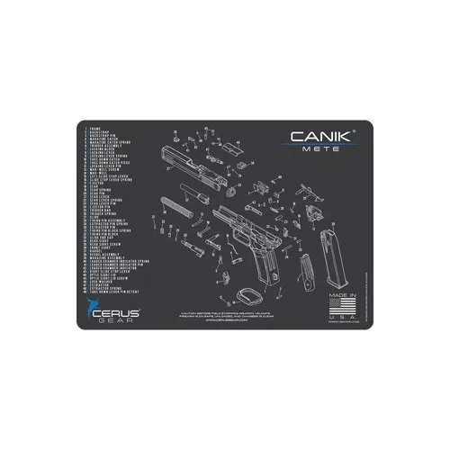 Cerus Gear HM-CAN-METE-SCH-GRY Charcoal Gray 17 In Schematic Cleaning Mat