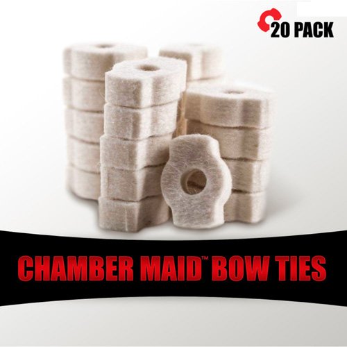 Pro-Shot Chamber Maid Bow Tie Swabs 20-Pack White - KLEEN-BORE BTCMS-20 - Pro-Shot Products