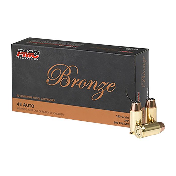 PMC 45B .45 ACP 185GR JHP Ammo 50 Rounds Box - PMC - 45 Auto