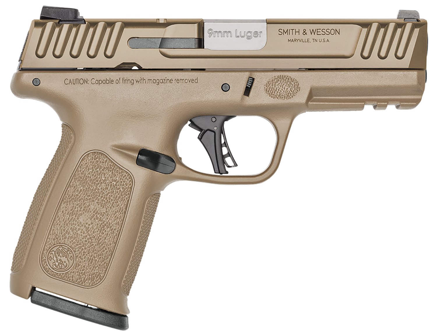 Smith & Wesson 14371 SD9 2.0 9mm 16+1 FDE Polymer Black Slide - Smith & Wesson - 9mm